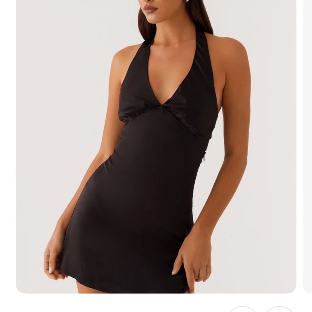 Peppermayo Black Halter Dress